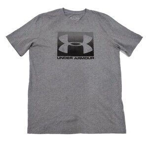 Under Armour Men's Medium Gray w Black Logo Short Sleeve Tshirt